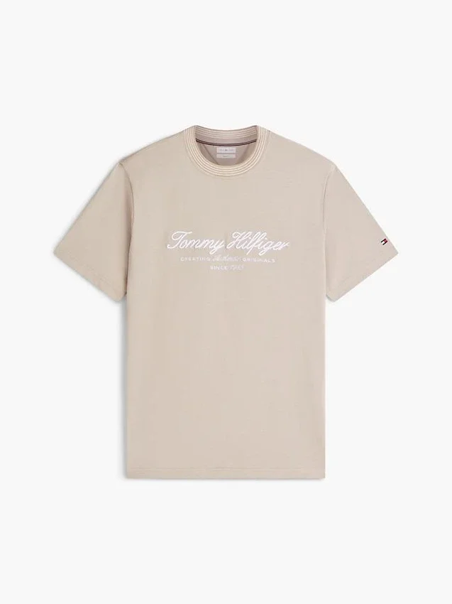 T-shirt às riscas com logótipo náutico T-shirt às riscas com logótipo náutico