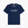 T-shirt às riscas com logótipo náutico T-shirt às riscas com logótipo náutico