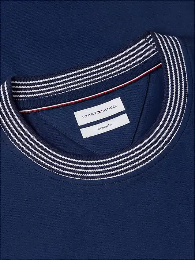 T-shirt às riscas com logótipo náutico T-shirt às riscas com logótipo náutico