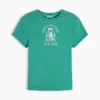 T-shirt Slim Fit com logótipo Crest tingida na peça T-shirt Slim Fit com logótipo Crest tingida na peça