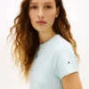 T-shirt Slim Fit com monograma em letra cursiva T-shirt Slim Fit com monograma em letra cursiva
