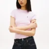 T-shirt Tommy Jeans com acabamento em folhas T-shirt Tommy Jeans com acabamento em folhas