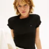T-shirt Tommy Jeans com acabamento em folhas T-shirt Tommy Jeans com acabamento em folhas