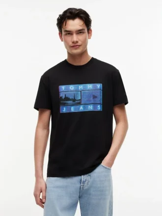 T-shirt Tommy Jeans com Imagem Fotográfica