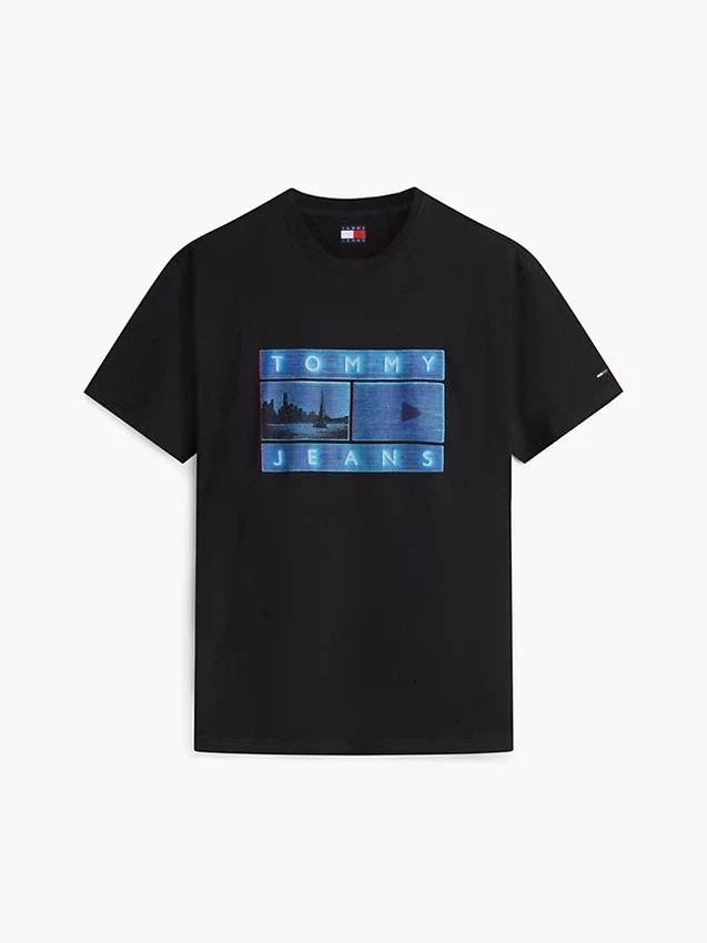 T-shirt Tommy Jeans com Imagem Fotográfica T-shirt Tommy Jeans com Imagem Fotográfica