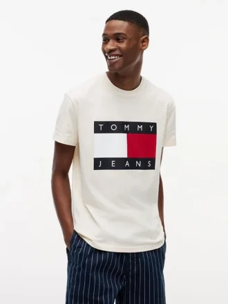 T-shirt Tommy Jeans com logótipo de bandeira grande
