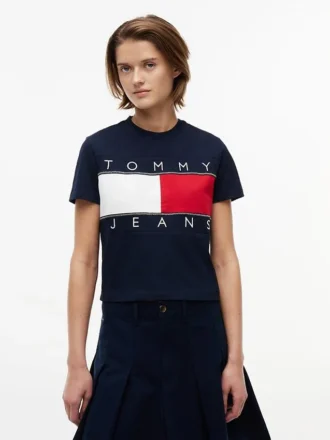T-shirt Tommy Jeans com logótipo de bandeira grande