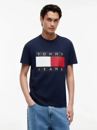 T-shirt Tommy Jeans com logótipo de bandeira grande