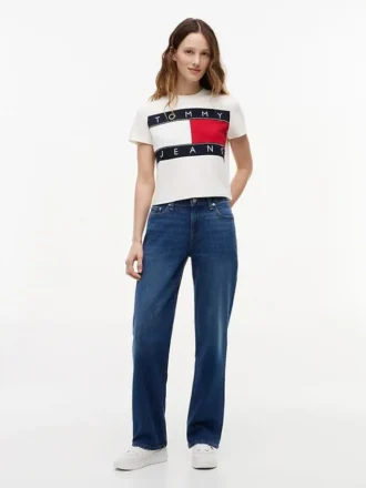 T-shirt Tommy Jeans com logótipo de bandeira grande