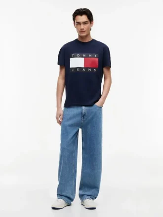 T-shirt Tommy Jeans com logótipo de bandeira grande