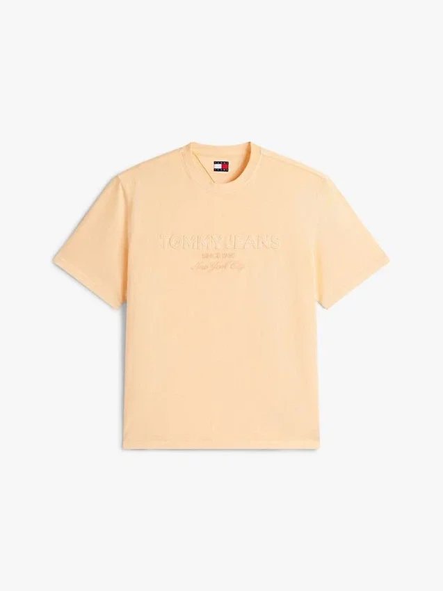 T-shirt Tommy Jeans com logótipo desgastado T-shirt Tommy Jeans com logótipo desgastado