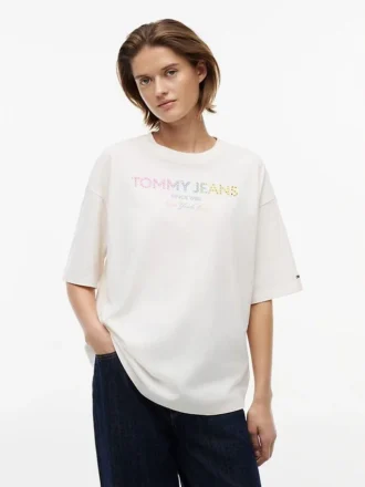 T-shirt Tommy Jeans com logótipo em cristal