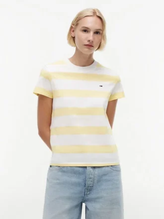 T-shirt Tommy Jeans com riscas de râguebi