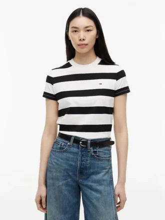 T-shirt Tommy Jeans com riscas de râguebi