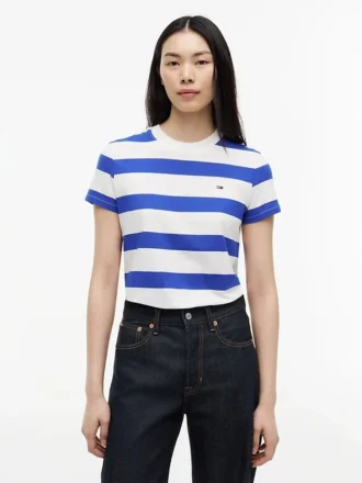 T-shirt Tommy Jeans com riscas de râguebi