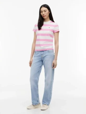 T-shirt Tommy Jeans com riscas de râguebi