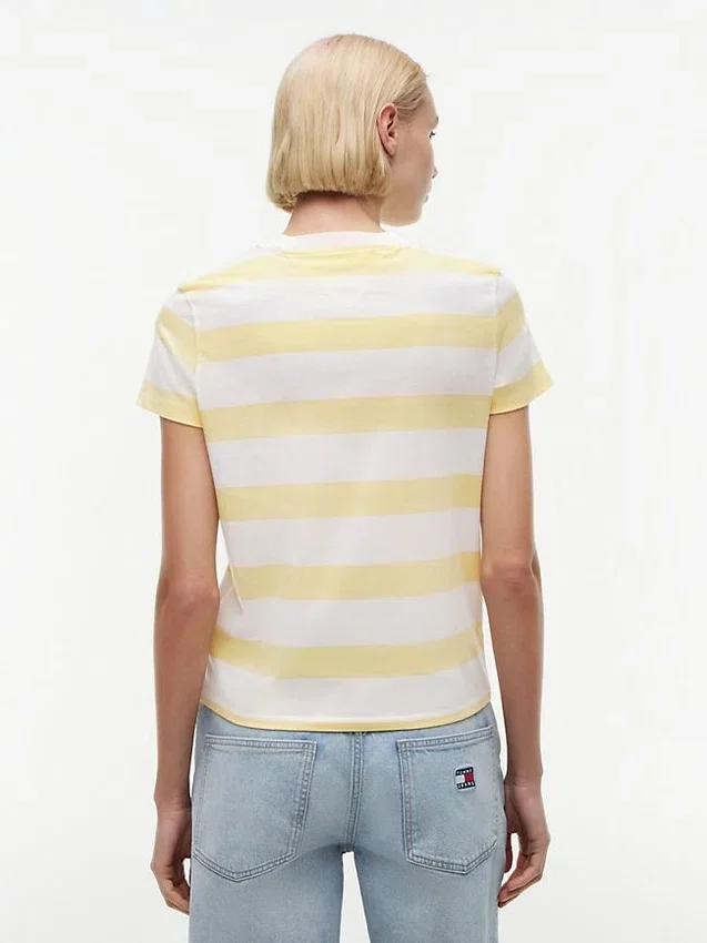 T-shirt Tommy Jeans com riscas de râguebi T-shirt Tommy Jeans com riscas de râguebi