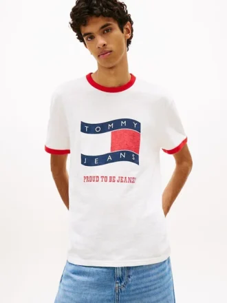 T-shirt Tommy Jeans Wavy Flag Ringer