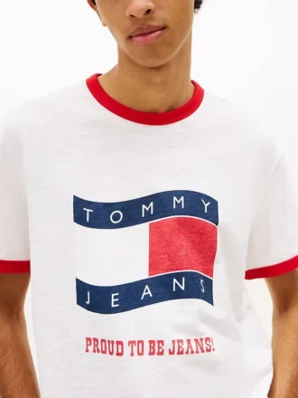 T-shirt Tommy Jeans Wavy Flag Ringer