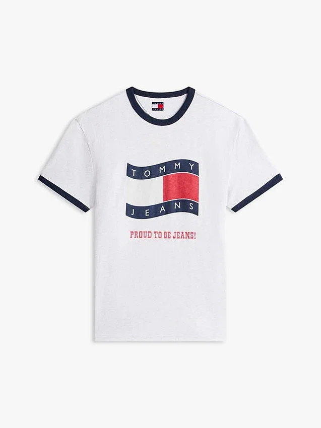 T-shirt Tommy Jeans Wavy Flag Ringer T-shirt Tommy Jeans Wavy Flag Ringer
