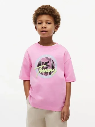 T-shirt Tommy Surf com grafismo para criança T-shirt Tommy Surf com grafismo para criança
