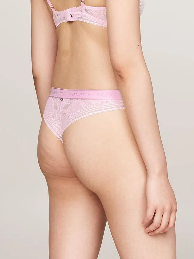 Tanga de renda com logótipo Tanga de renda com logótipo