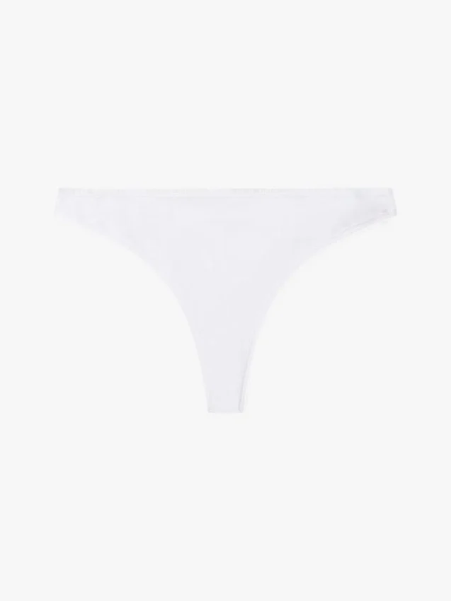 Tanga em algodão elástico com logótipo repetido Tanga em algodão elástico com logótipo repetido