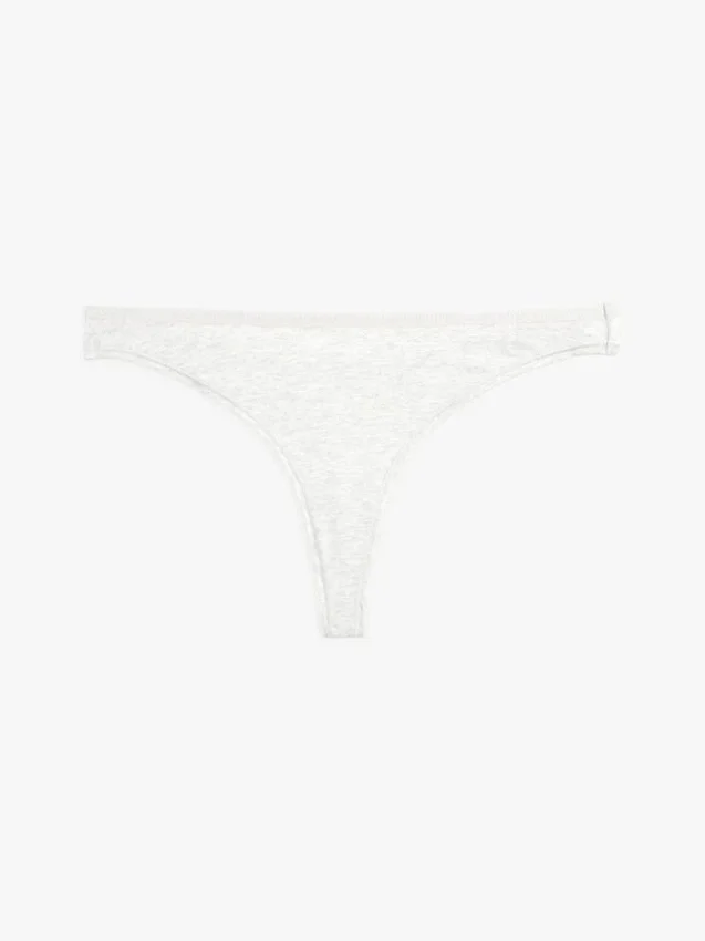 Tanga em algodão elástico com logótipo repetido Tanga em algodão elástico com logótipo repetido