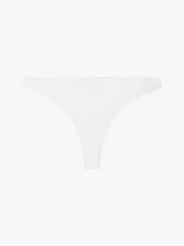 Tanga em algodão elástico com logótipo repetido Tanga em algodão elástico com logótipo repetido
