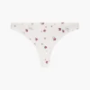 Tanga em jersey com estampado floral Tanga em jersey com estampado floral