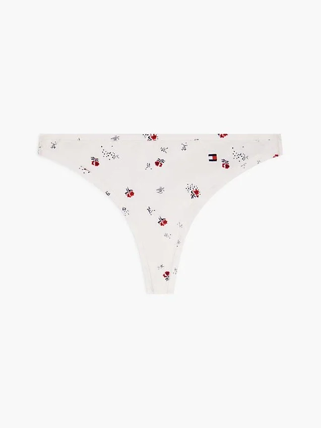 Tanga em jersey com estampado floral Tanga em jersey com estampado floral
