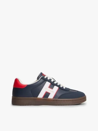 Ténis de skate Hilfiger com logótipo em materiais mistos