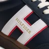 Ténis de skate Hilfiger com logótipo em materiais mistos