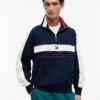 Tommy Jeans Camisola com fecho de correr de um quarto e blocos de cor Tommy Jeans Camisola com fecho de correr de um quarto e blocos de cor