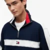 Tommy Jeans Camisola com fecho de correr de um quarto e blocos de cor Tommy Jeans Camisola com fecho de correr de um quarto e blocos de cor
