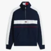 Tommy Jeans Camisola com fecho de correr de um quarto e blocos de cor Tommy Jeans Camisola com fecho de correr de um quarto e blocos de cor