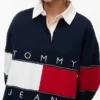 Tommy Jeans Camisola de Rugby Oversized com Bandeira Tommy Jeans Camisola de Rugby Oversized com Bandeira