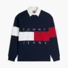 Tommy Jeans Camisola de Rugby Oversized com Bandeira Tommy Jeans Camisola de Rugby Oversized com Bandeira