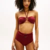 Top de biquíni bandeau com anel em O Top de biquíni bandeau com anel em O
