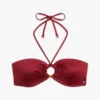 Top de biquíni bandeau com anel em O Top de biquíni bandeau com anel em O