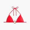 Top de biquíni triangular com argola Top de biquíni triangular com argola