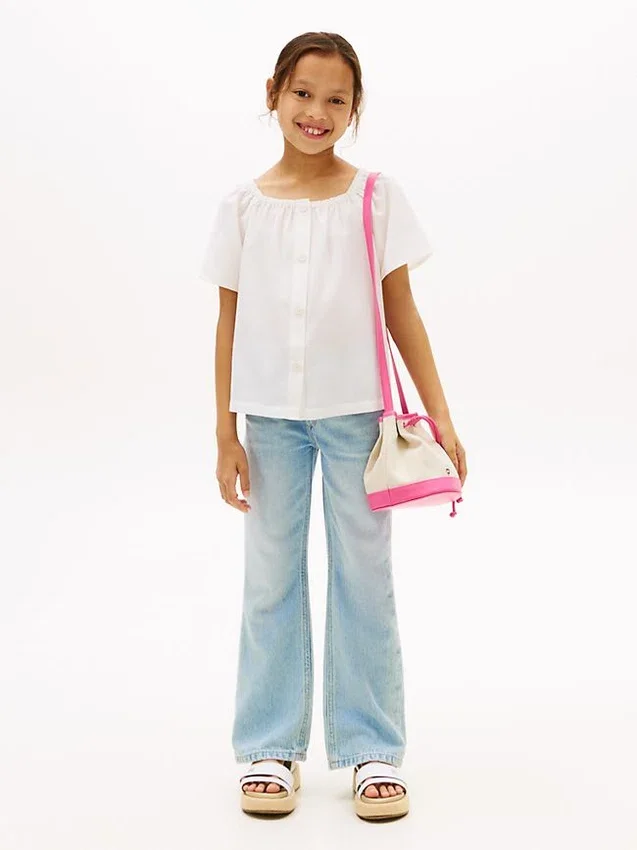 Top infantil com mangas bufantes Top infantil com mangas bufantes