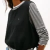 Top Tommy Jeans com laço lateral em mistura de linho Top Tommy Jeans com laço lateral em mistura de linho