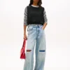Top Tommy Jeans com laço lateral em mistura de linho Top Tommy Jeans com laço lateral em mistura de linho