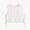 Top Tommy Jeans com laço lateral em mistura de linho Top Tommy Jeans com laço lateral em mistura de linho