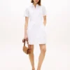 Vestido camisa em popelina com ilhós bordados Vestido camisa em popelina com ilhós bordados