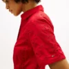 Vestido camisa em popelina com ilhós bordados Vestido camisa em popelina com ilhós bordados