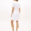 Vestido camisa em popelina com ilhós bordados Vestido camisa em popelina com ilhós bordados