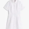 Vestido camisa em popelina com ilhós bordados Vestido camisa em popelina com ilhós bordados
