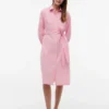 Vestido camisa midi com riscas florais Vestido camisa midi com riscas florais